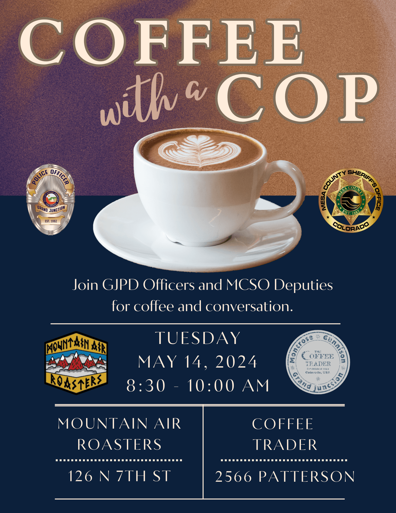 Coffee with a Cop Flyer 8:30-10:00 a.m. 