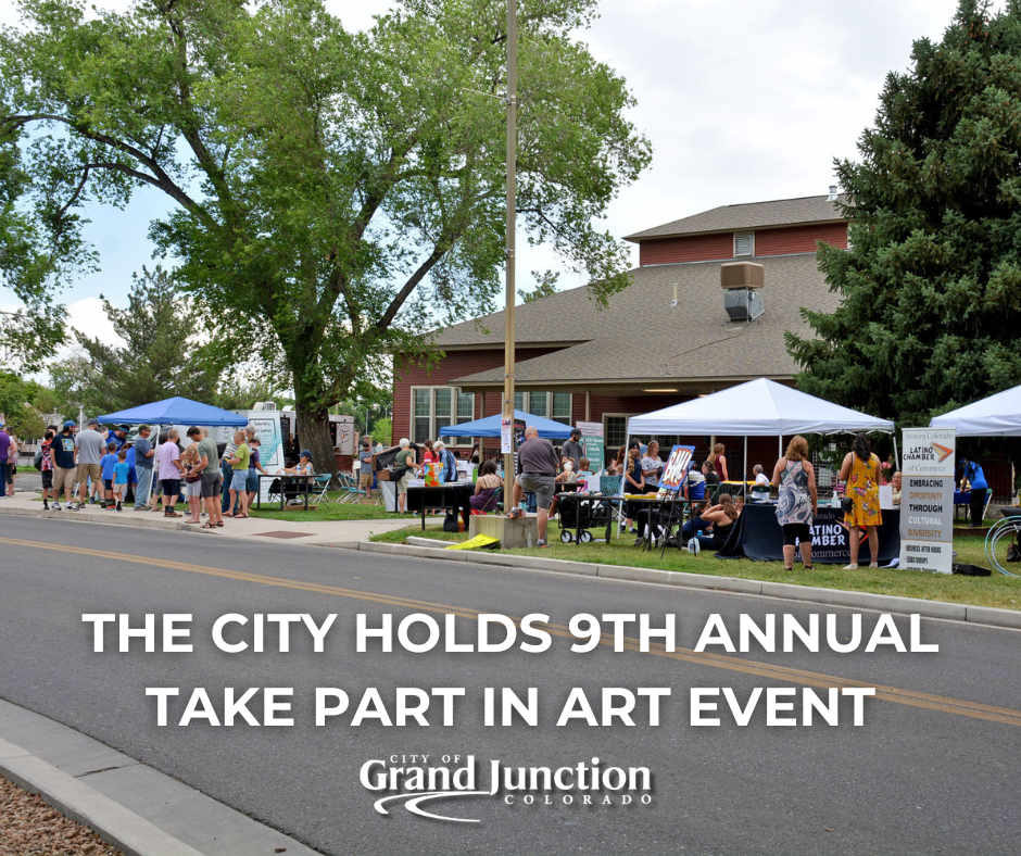A group of people lines up along Lincoln Park Barn with pop up tents. Text on graphic