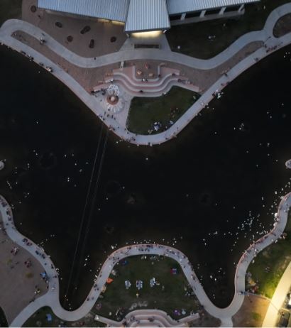 Butterfly Pond at Night