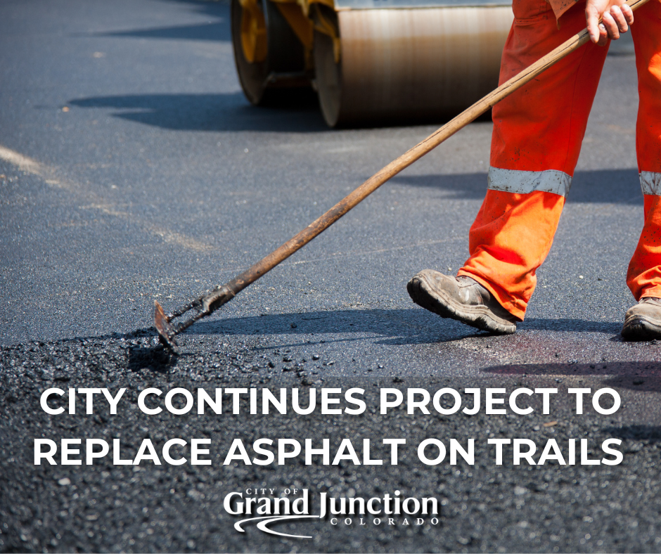 A man working on concrete. Text on graphic.