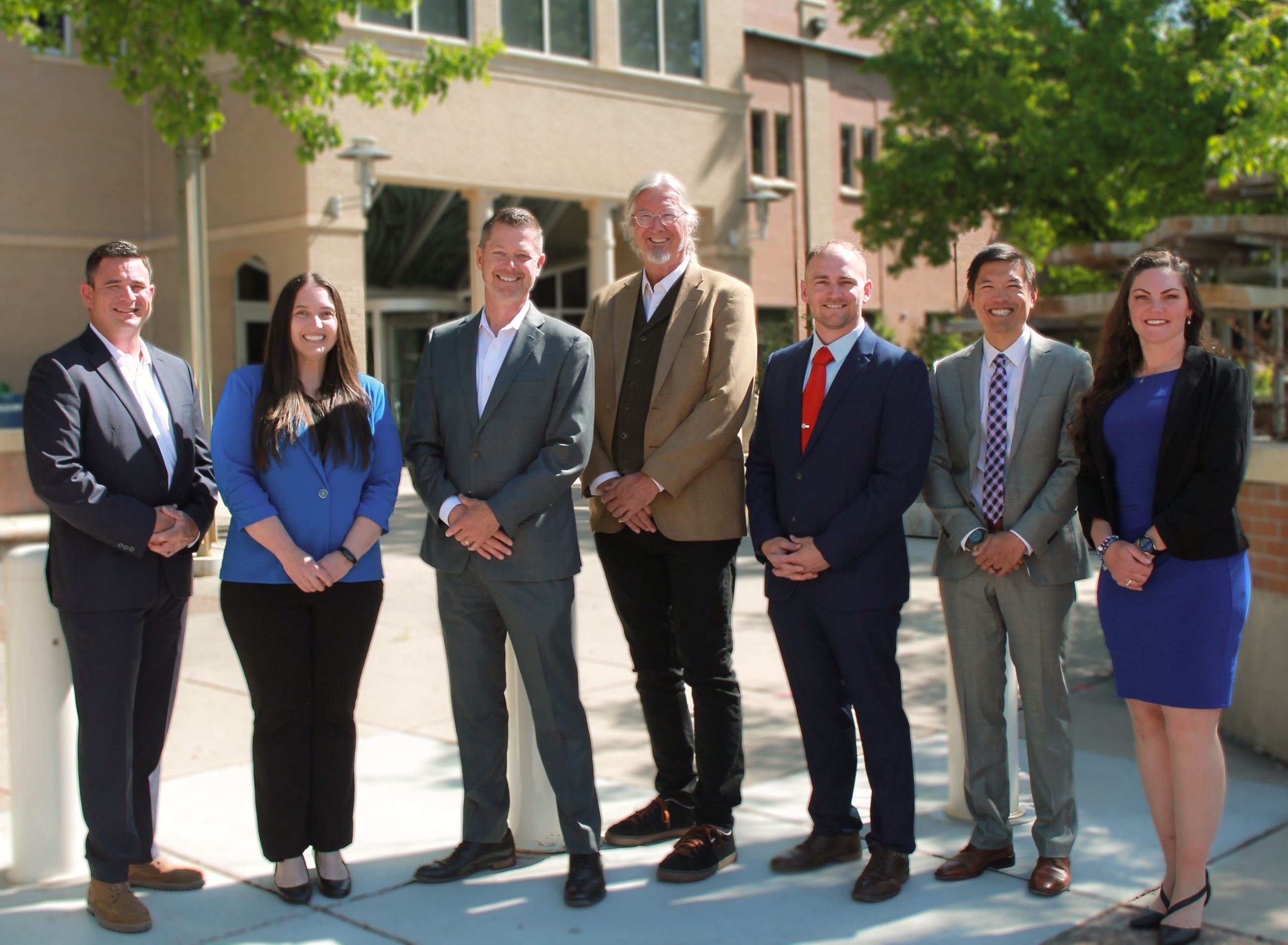 Group photo of 2025 City Council in front of City Hall