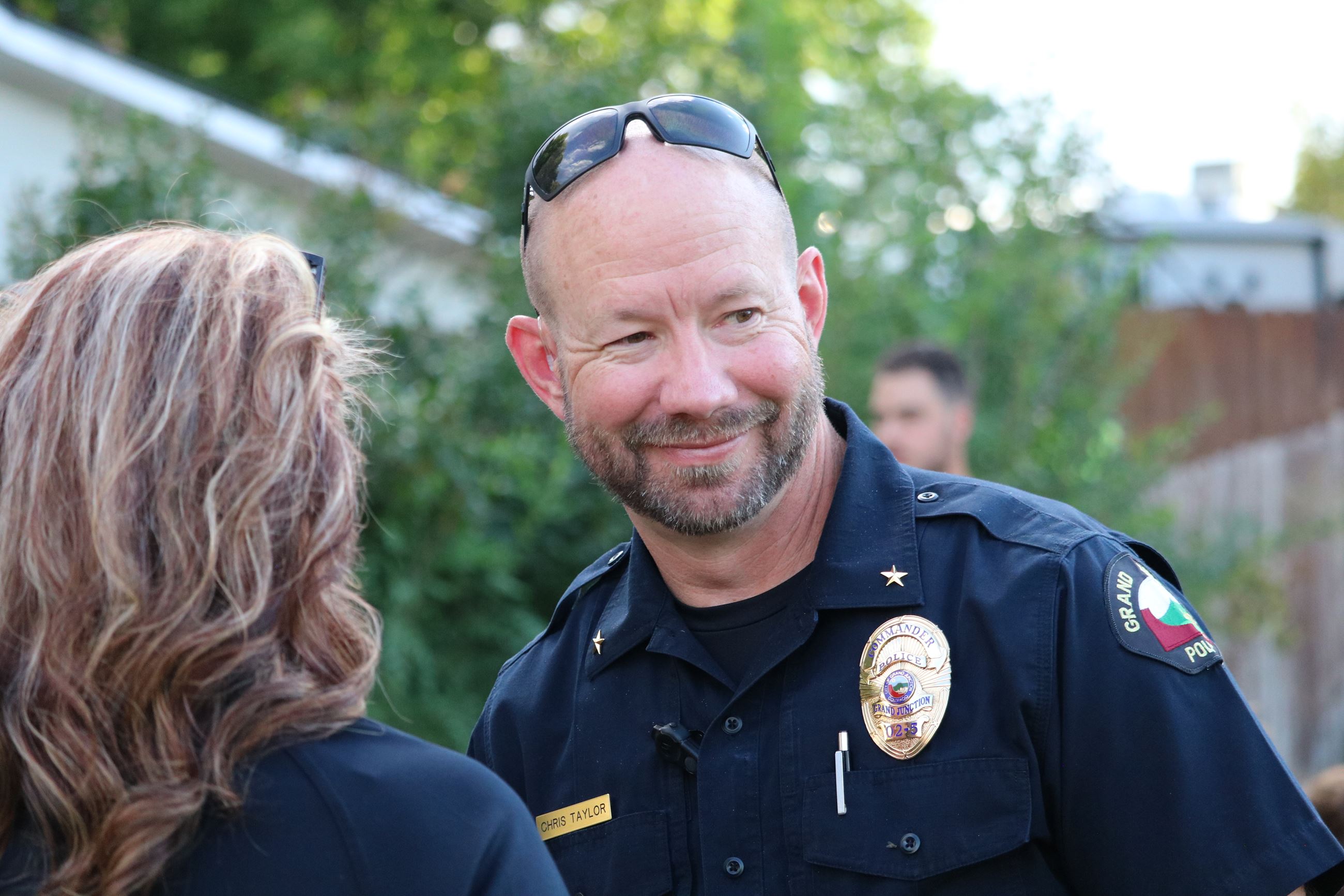officer smiling
