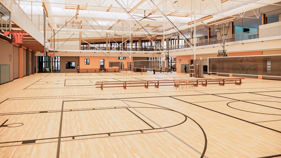 Community Recreation Center Rendering of the Gym